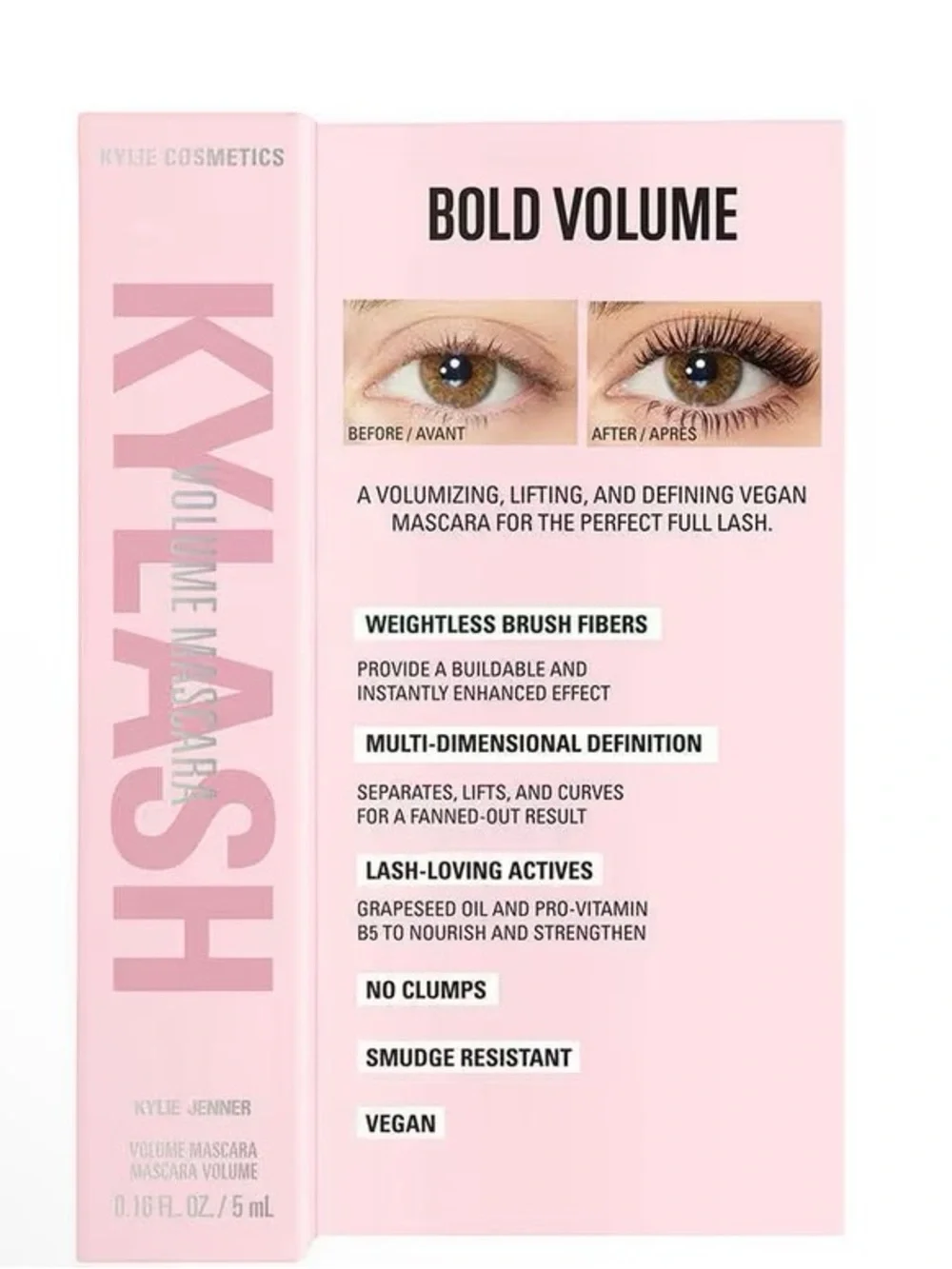 Kylie Jenner Cosmetics Kylash Black Volume Mascara Travel Size Mini 1ml/ 0.03oz